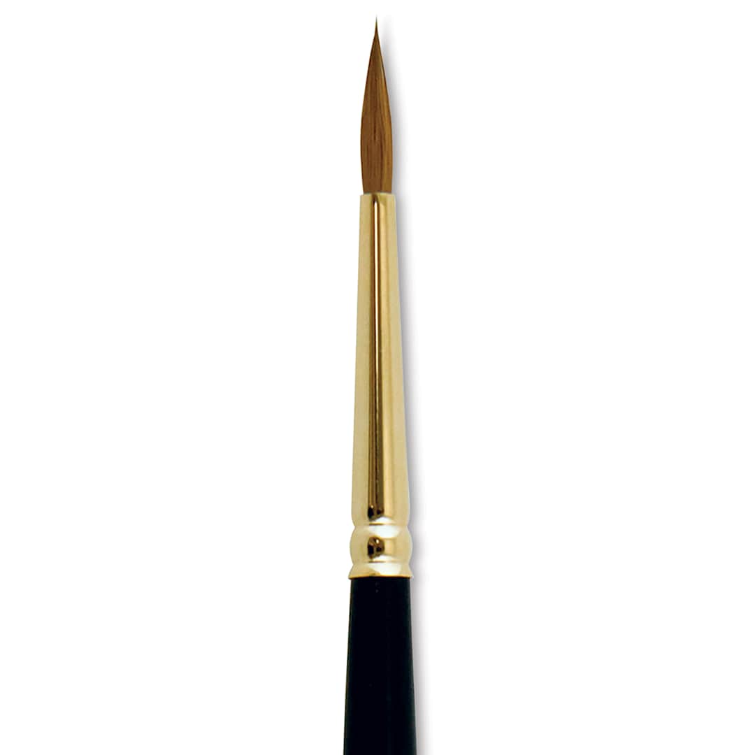Open in modal - Silver Brush Renaissance Red Sable Brush - Round, Short Handle, Size 4 close up