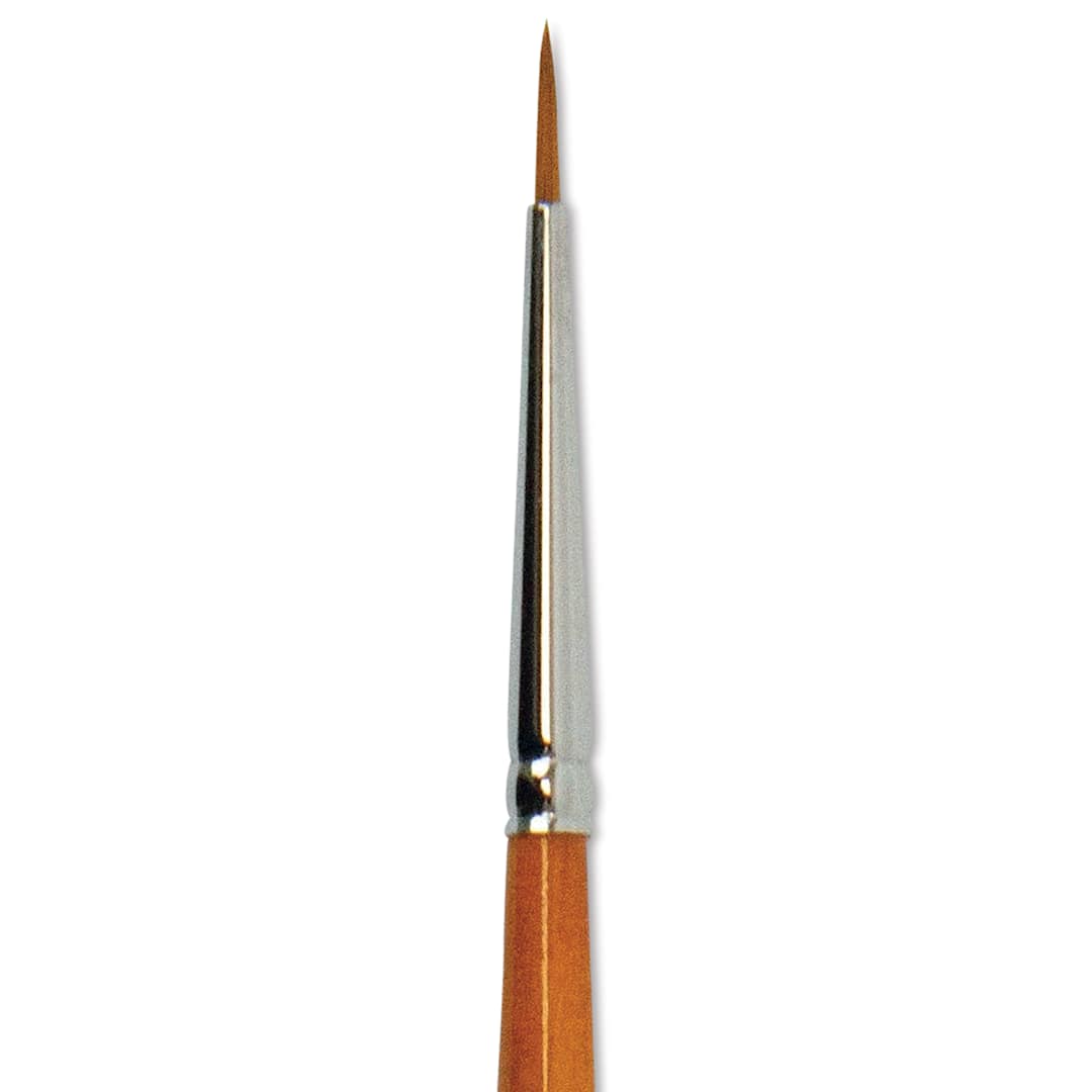 Open in modal - Silver Brush Golden Natural Brush - Round, Short Handle, Size 0 close up