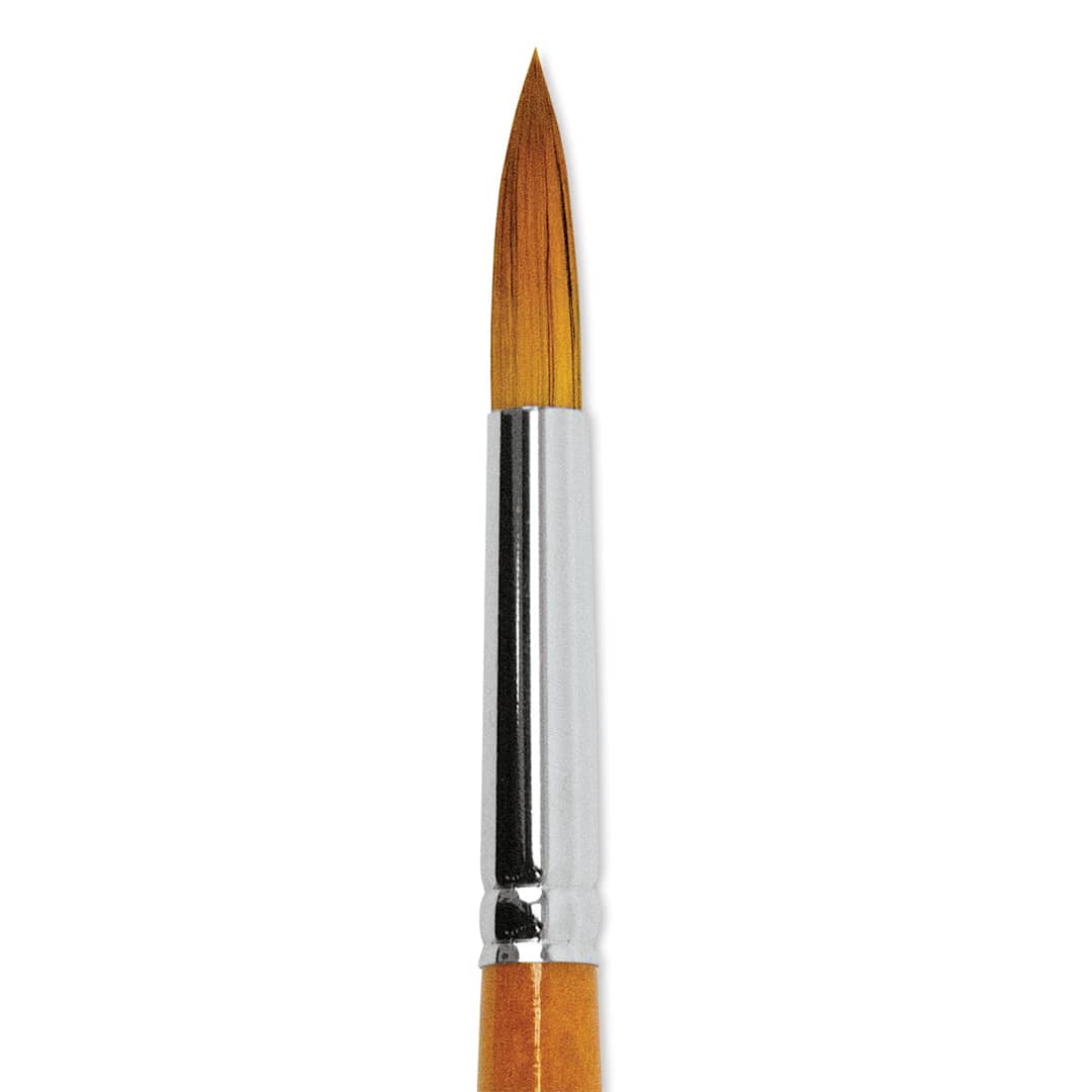 Open in modal - Silver Brush Golden Natural Brush - Round, Size 12 close up