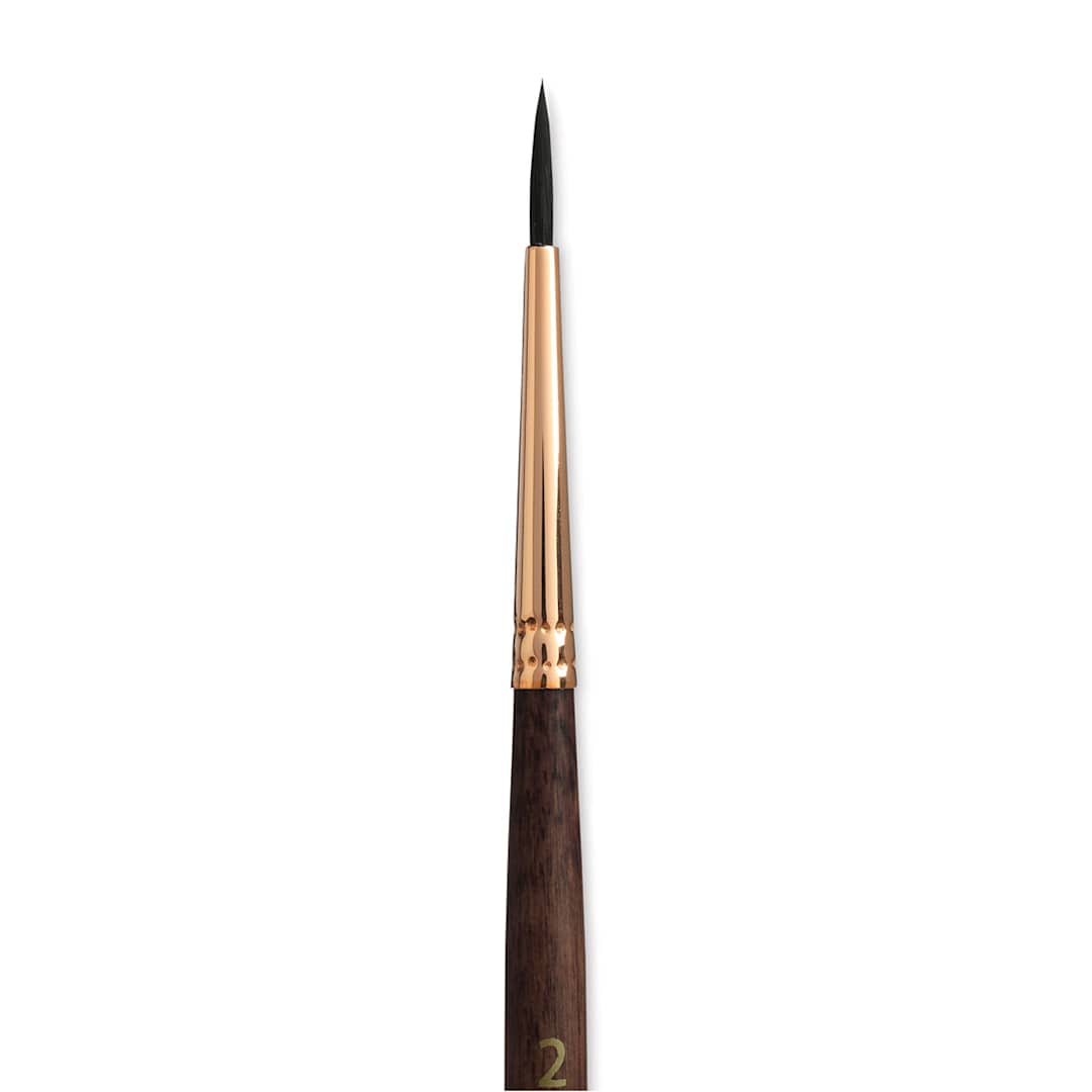 Open in modal - Princeton Neptune Synthetic Squirrel Brush - Round, Short Handle, Size 2 close up