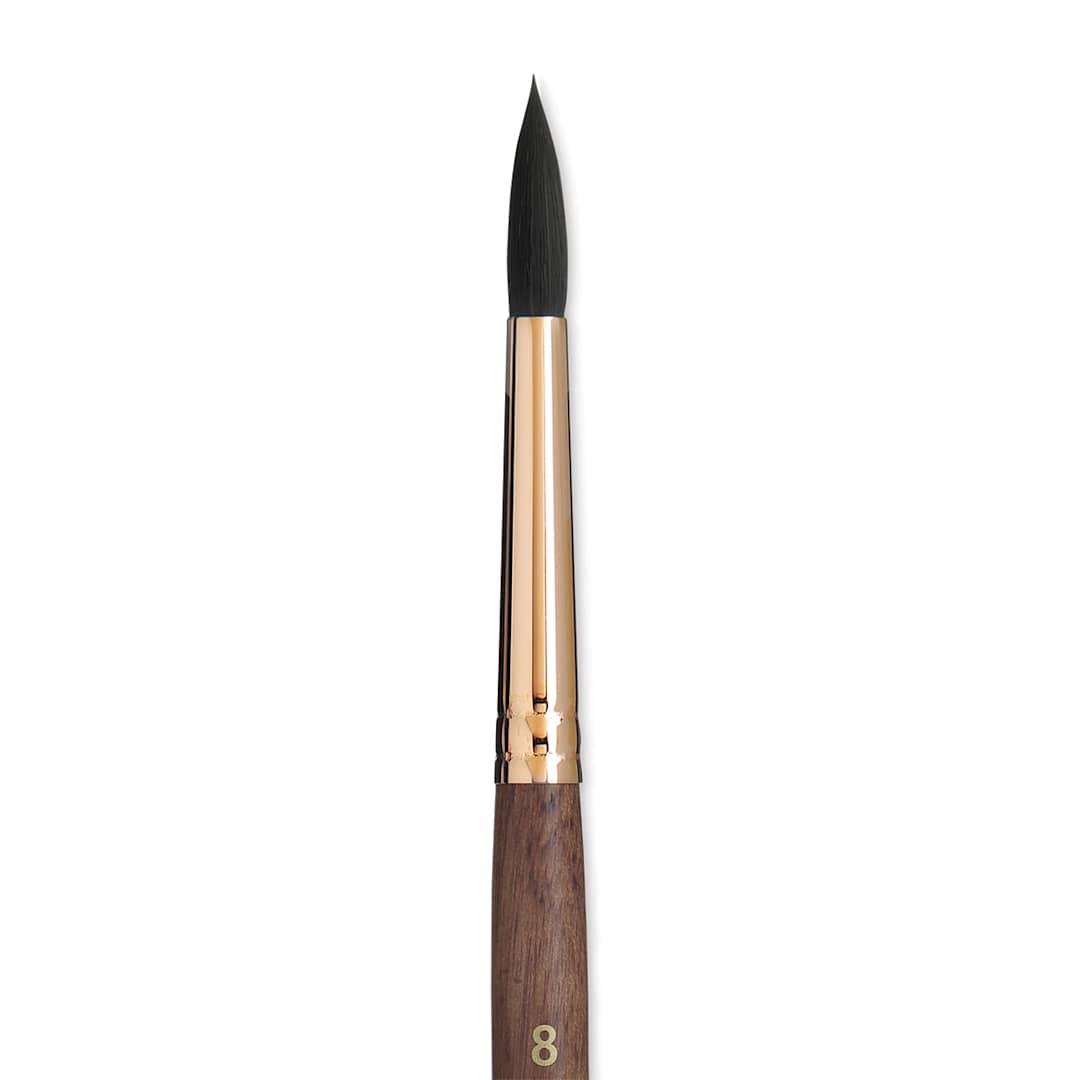 Open in modal - Princeton Neptune Synthetic Squirrel Brush - Round, Short Handle, Size 8 close up