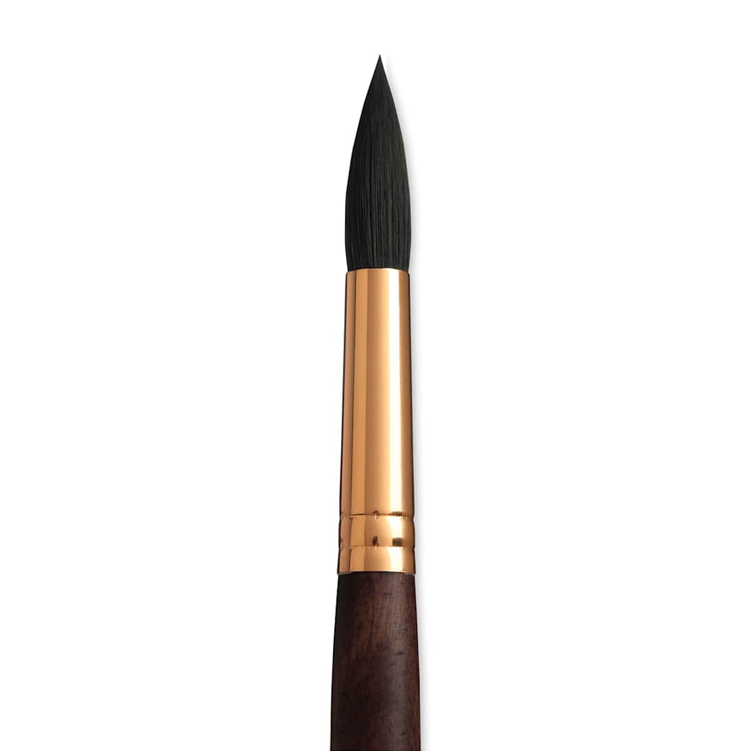 Open in modal - Princeton Neptune Synthetic Squirrel Brush - Round, Short Handle, Size 16 close up