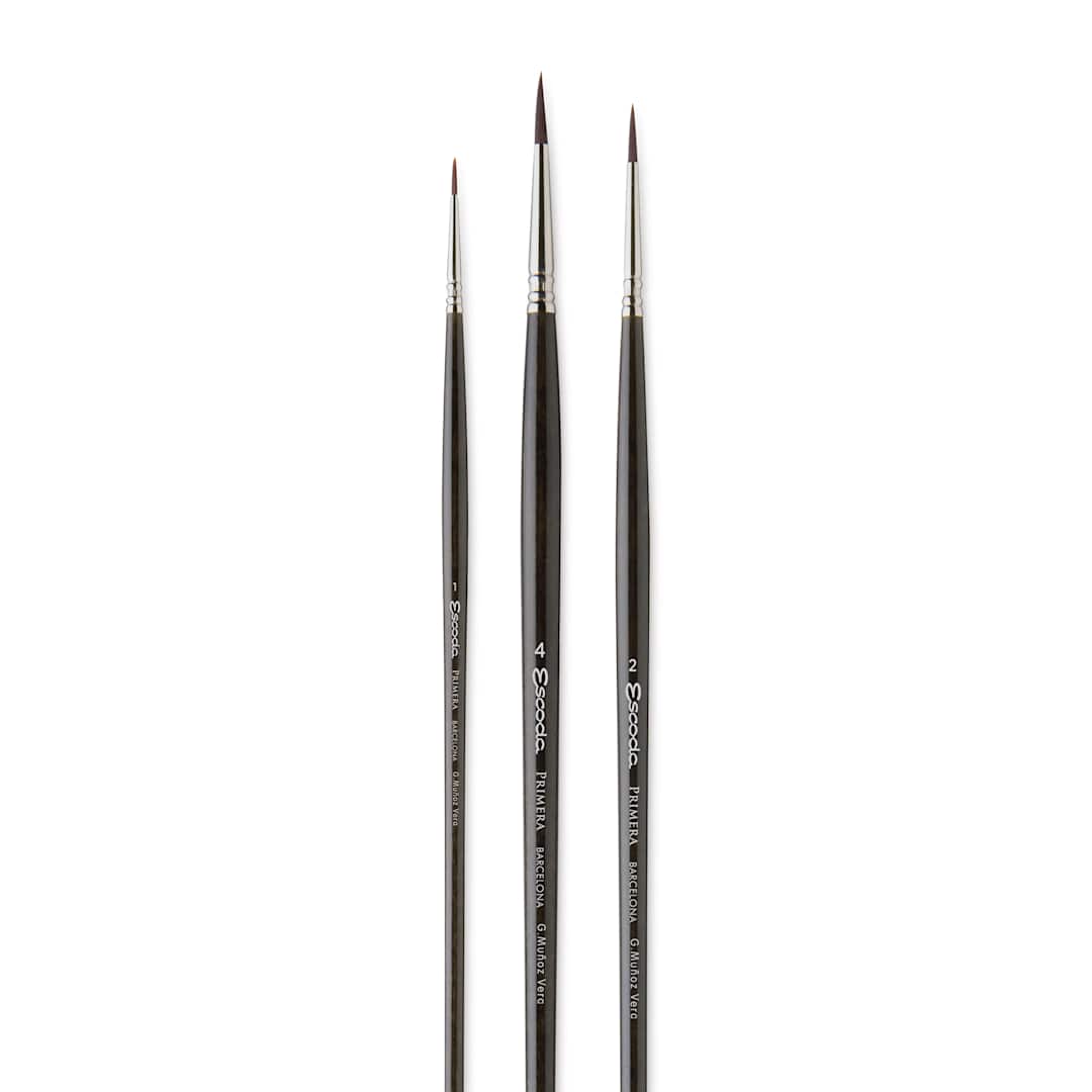 Open in modal - Escoda Signature Brush Set - Guillermo Munoz Vera, brushes out of packaging