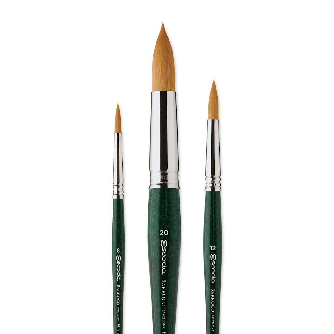 Open in modal - Escoda Signature Brush Set 1 - Nicholas Simmons, brushes out of packaging
