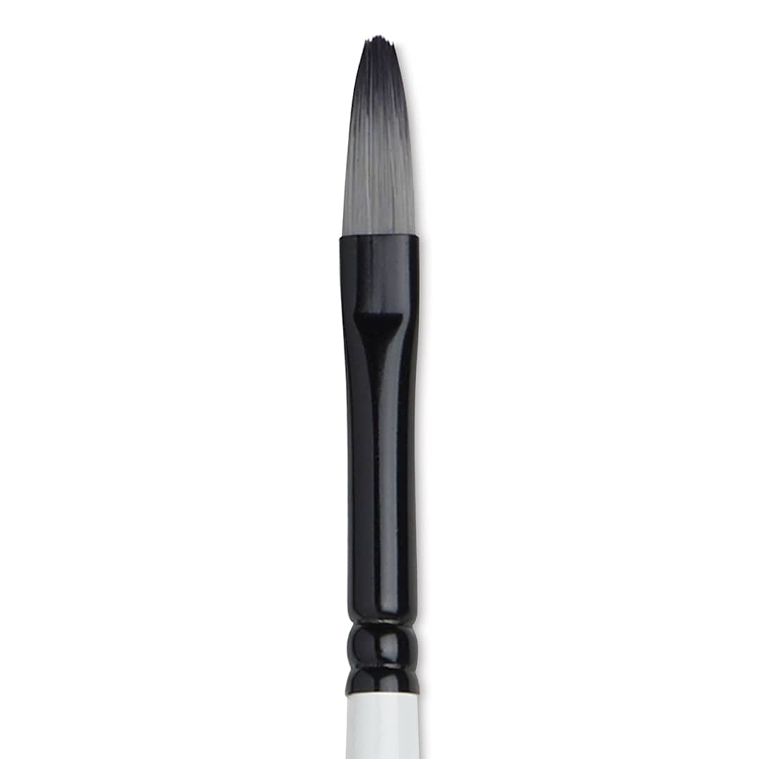 Open in modal - Winsor & Newton Artists’ Acrylic Brush - Filbert, Long Handle, Size 4