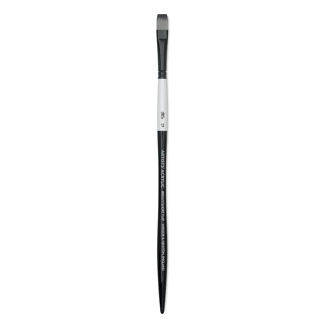 Open in modal - Winsor & Newton Artists’ Acrylic Brush - Bright, Long Handle, Size 12