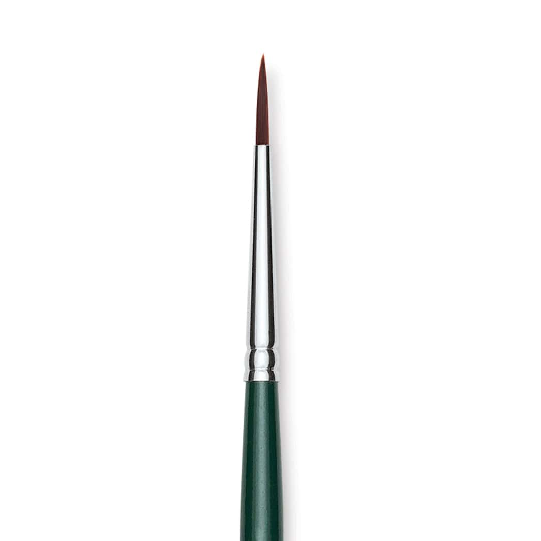Open in modal - Silver Brush Ruby Satin Synthetic Brush - Round, Size 2, Short Handle close-up