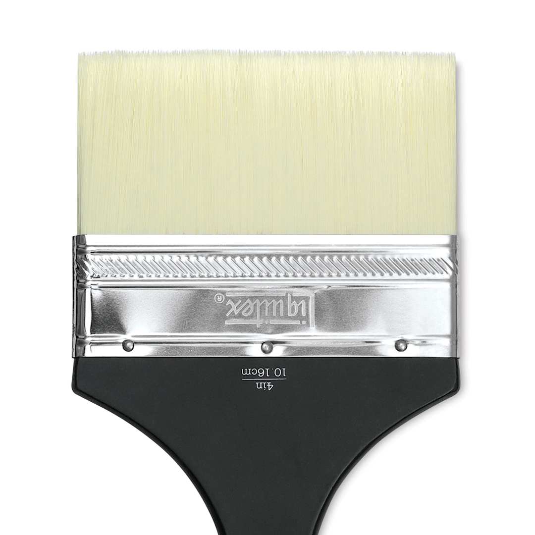 Open in modal - Liquitex Freestyle Brush - Broad Flat, Short Handle, 4", close-up