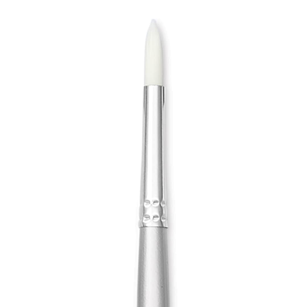Open in modal - Liquitex Basics Synthetic Brush - Round, Long Handle, Size 3, close-up