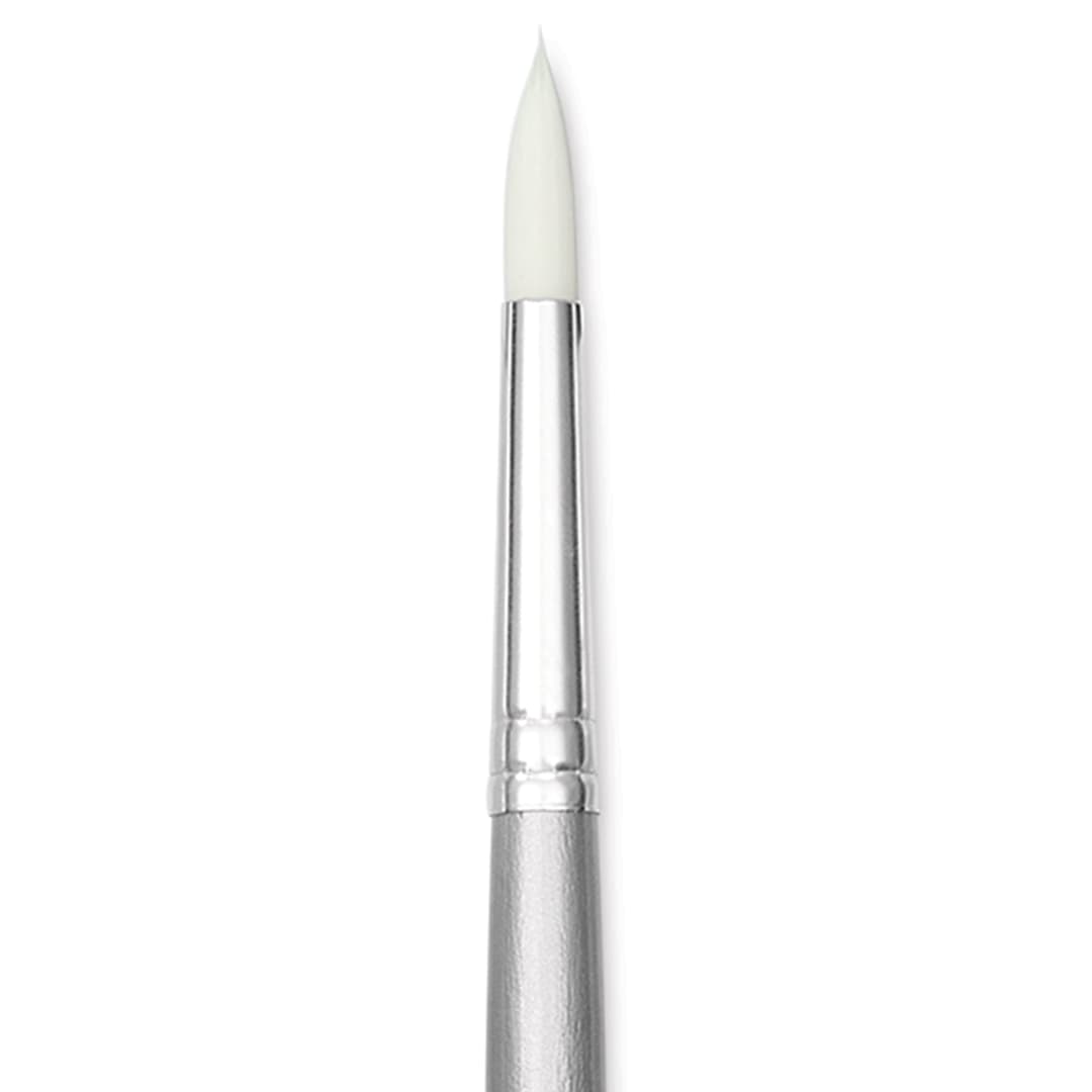 Open in modal - Liquitex Basics Synthetic Brush - Round, Long Handle, Size 5, close-up