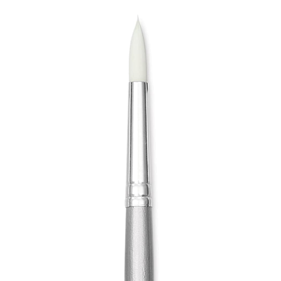 Open in modal - Liquitex Basics Synthetic Brush - Round, Long Handle, Size 8, close-up
