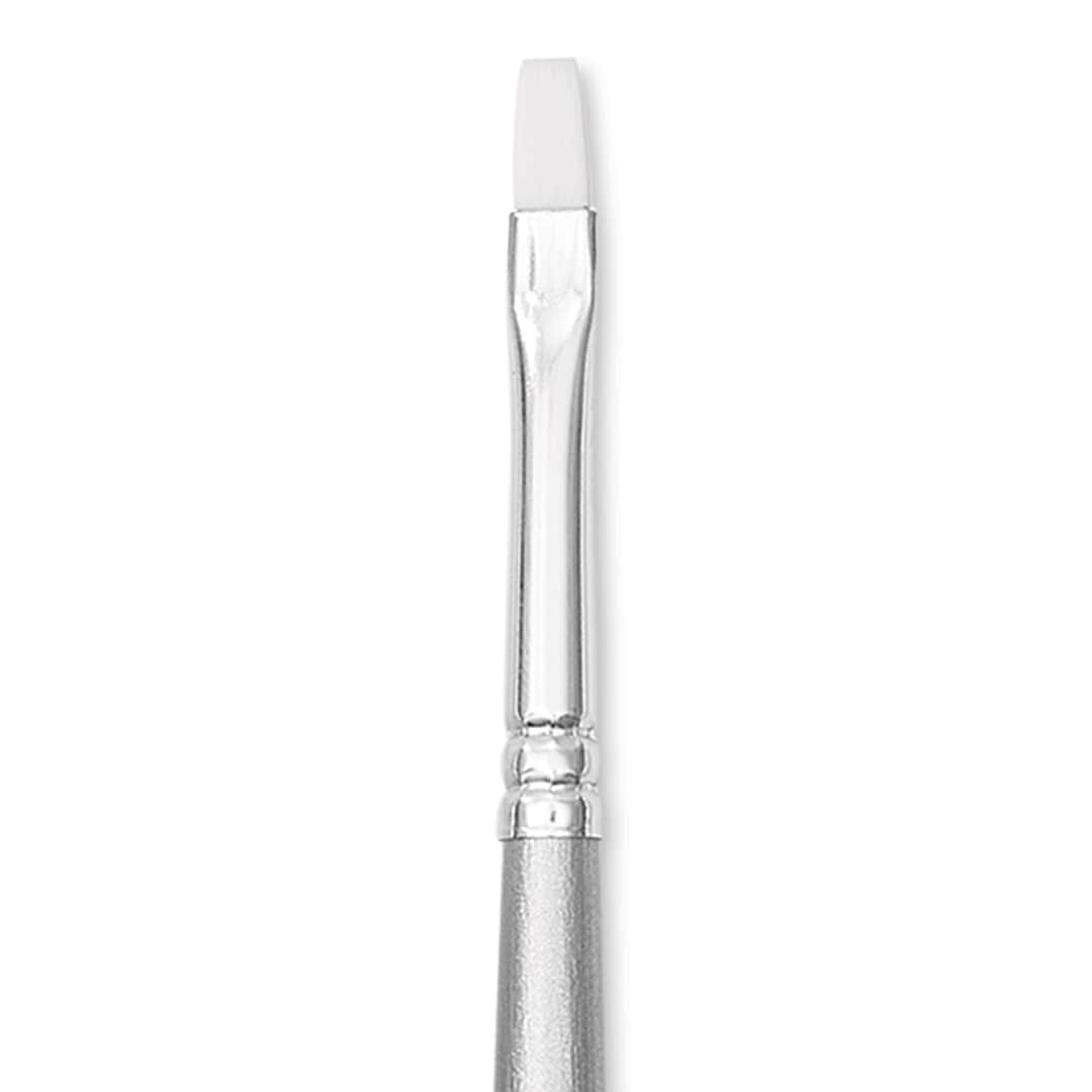 Open in modal - Liquitex Basics Synthetic Brush - Flat, Long Handle, Size 2, close-up