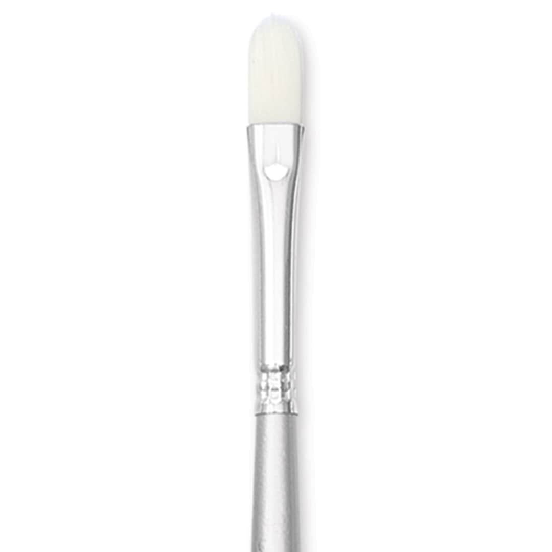 Open in modal - Liquitex Basics Synthetic Brush - Filbert, Long Handle, Size 2, close-up