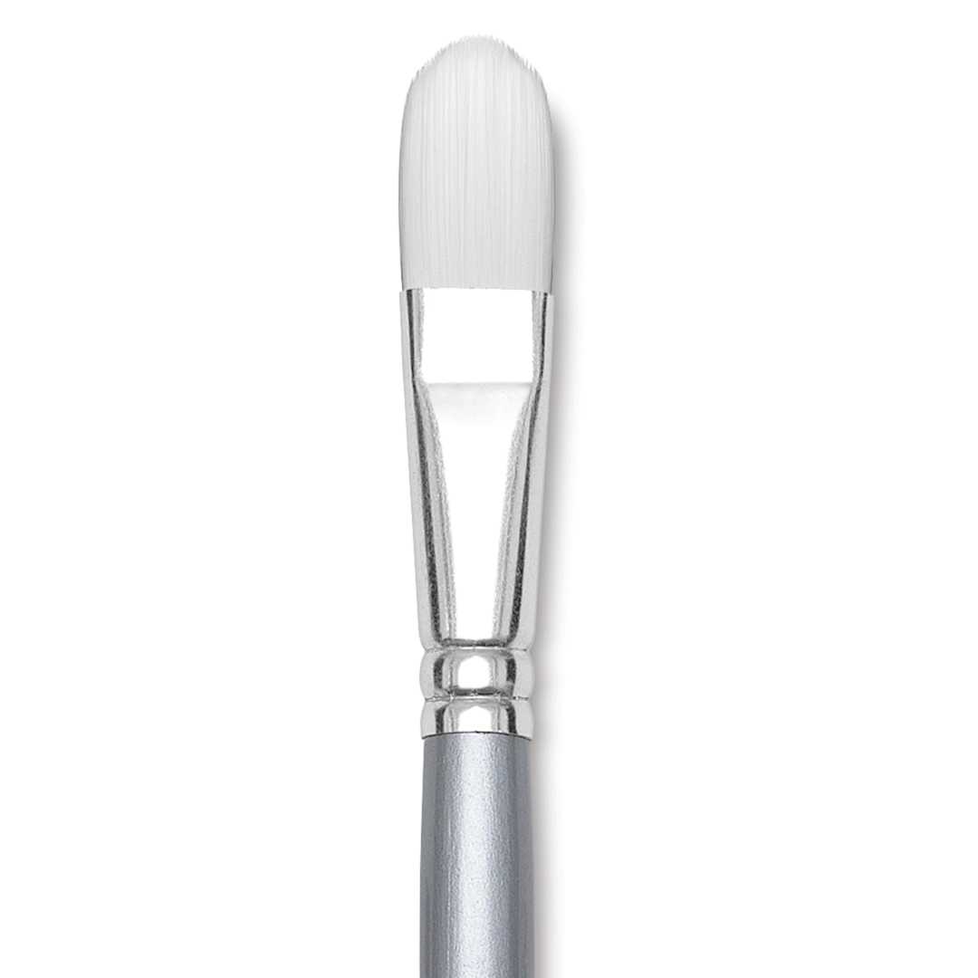 Open in modal - Liquitex Basics Synthetic Brush - Filbert, Long Handle, Size 8, close-up