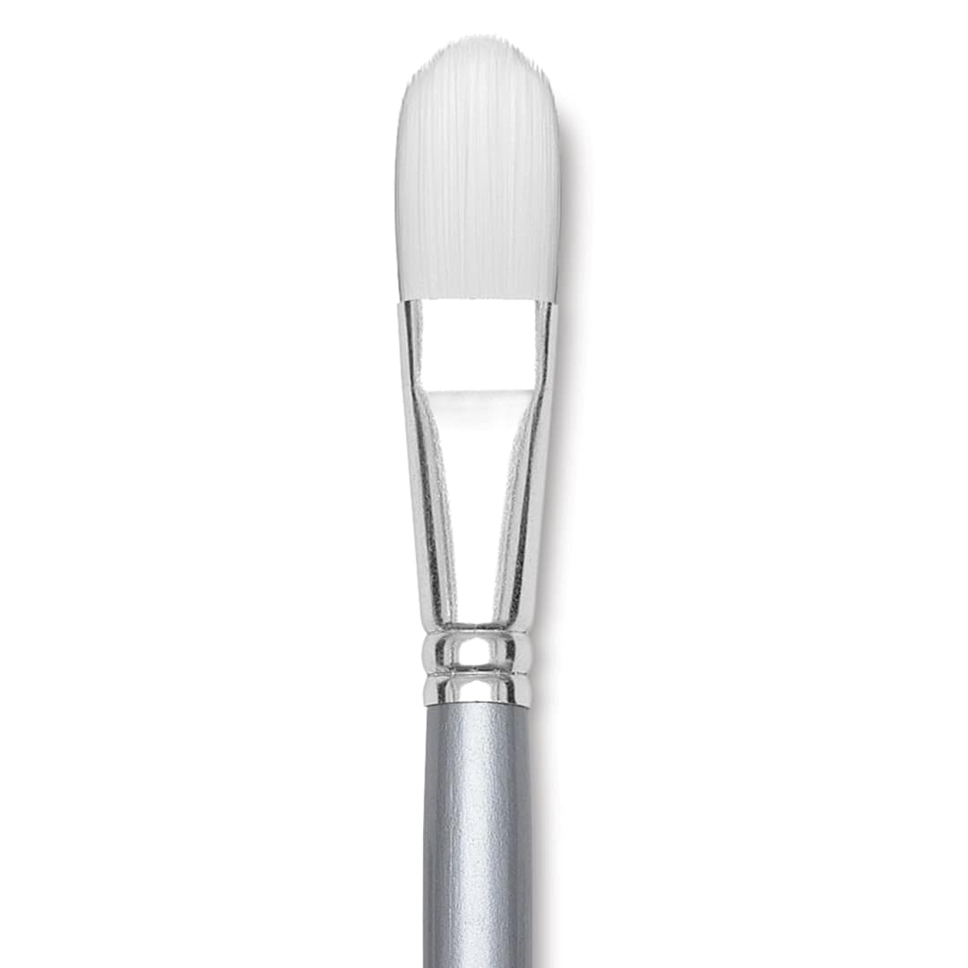 Open in modal - Liquitex Basics Synthetic Brush - Filbert, Long Handle, Size 12, close-up