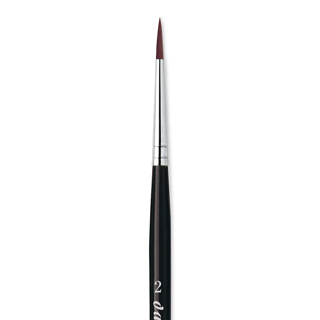 Open in modal - Da Vinci Top Acryl Synthetic Brush - Round, Short Handle, Size 2 close up