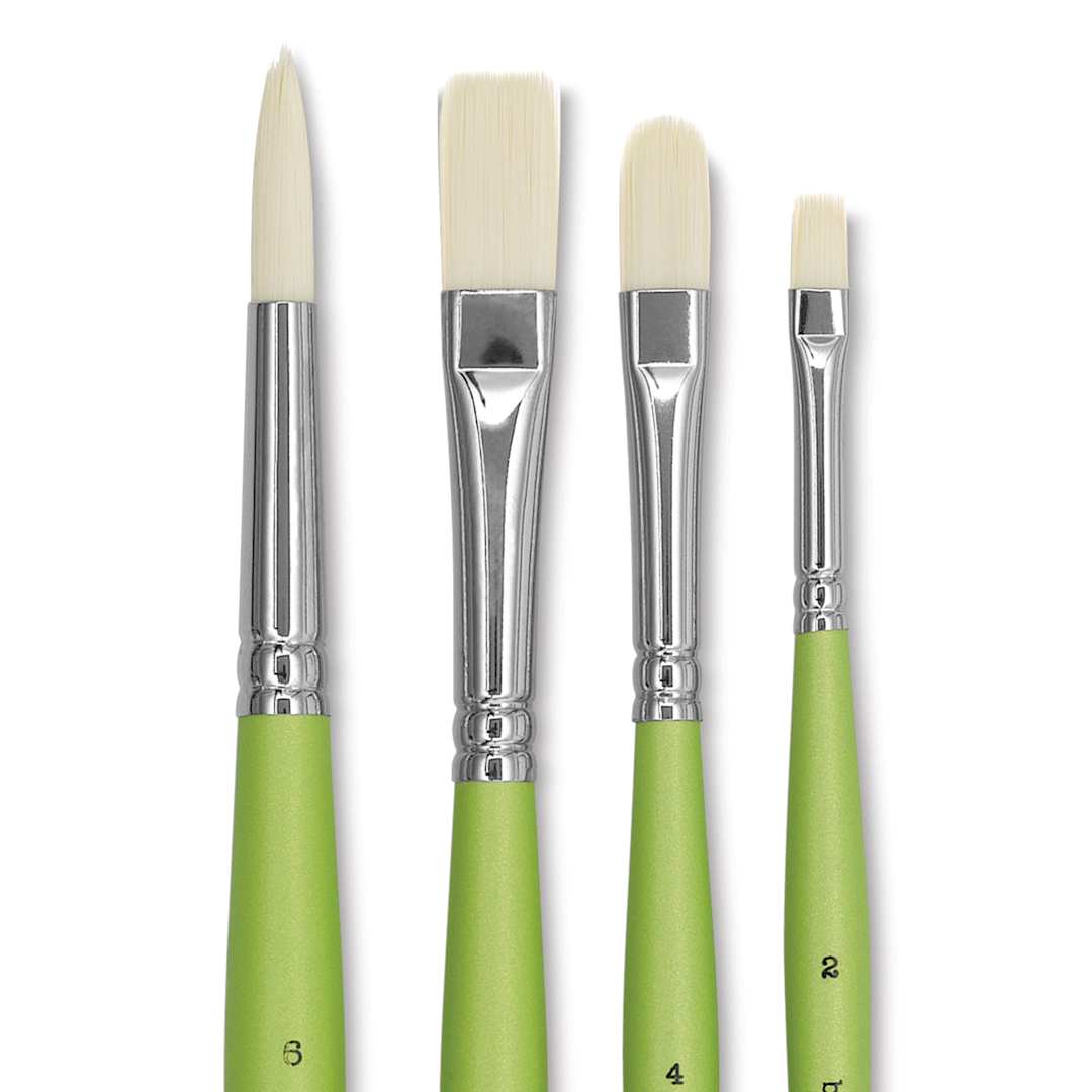 Open in modal - Liquitex Freestyle Detail Brushes - Traditional, Set of 4, close up