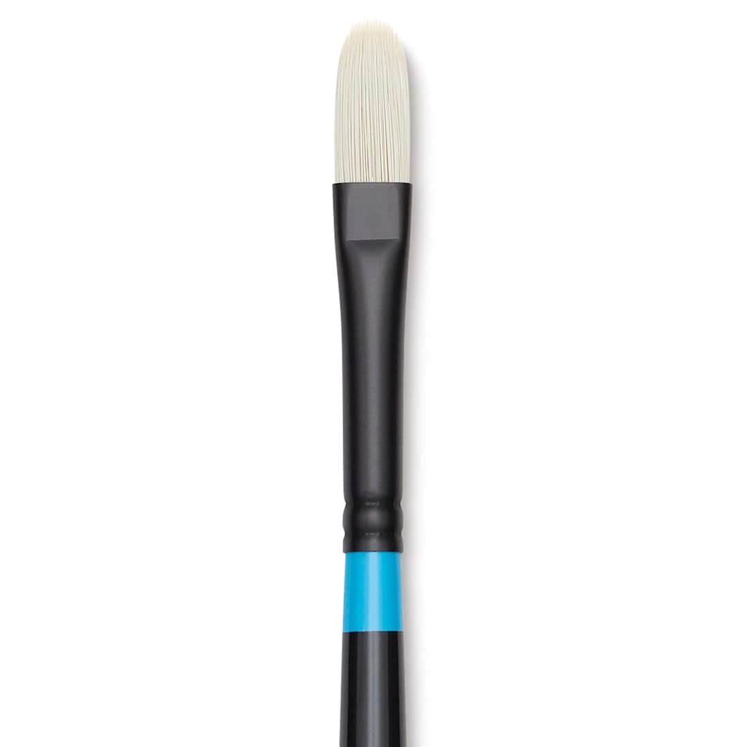 Open in modal - Princeton Series 6500 Aspen Synthetic Brush - Size 4, Filbert, Long Handle, close up