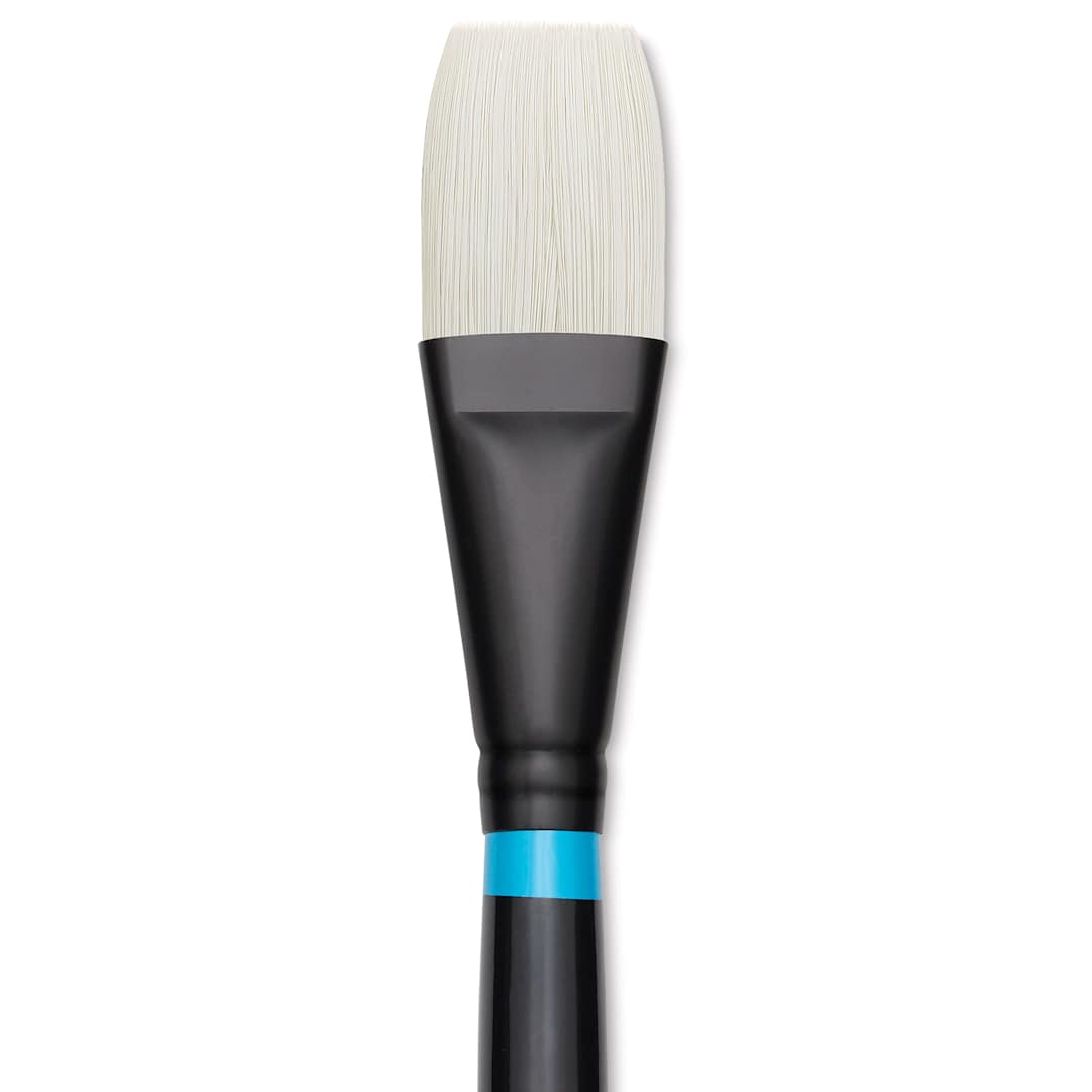 Open in modal - Princeton Series 6500 Aspen Synthetic Brush - Size 16, Flat, Long Handle, close up