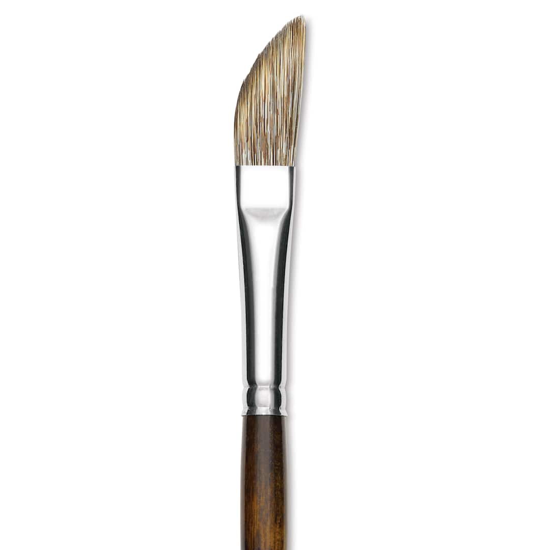 Open in modal - Silver Brush Monza Synthetic Mongoose Artist Brush - Long Handle, Dagger Striper, Size 1/2" (close up)