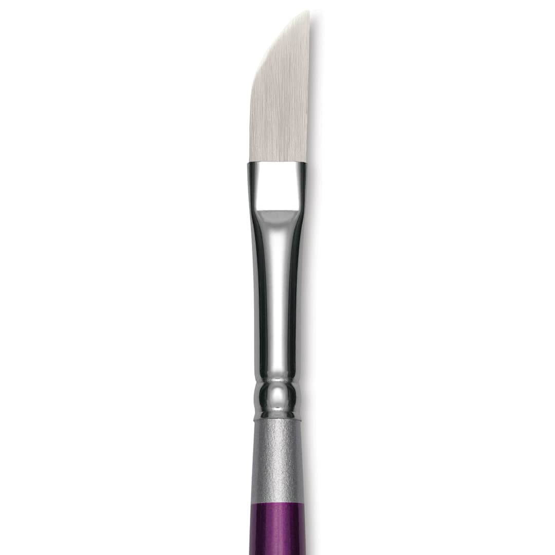 Open in modal - Silver Brush Silver Silk 88 Synthetic Brush - Short Handle, Ribbon/Dagger, Size 1/4", close-up