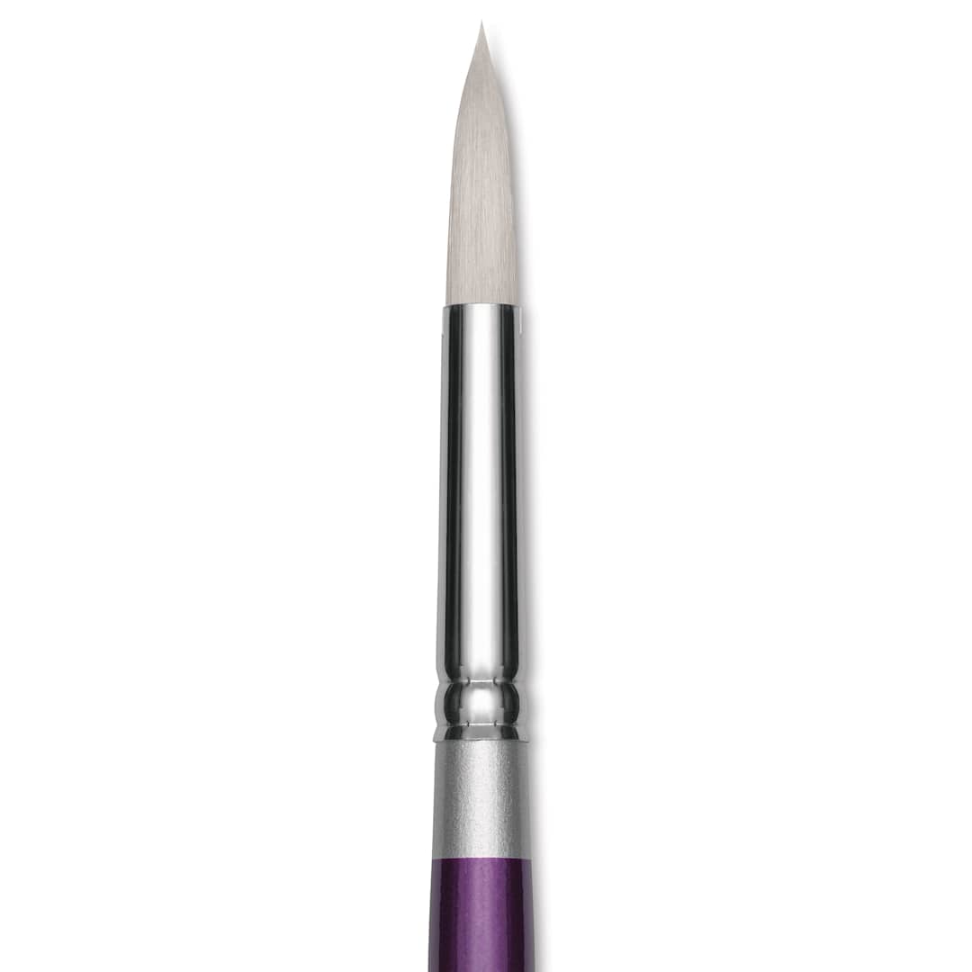 Open in modal - Silver Brush Silver Silk 88 Synthetic Brush - Short Handle, Round, Size 12, close-up