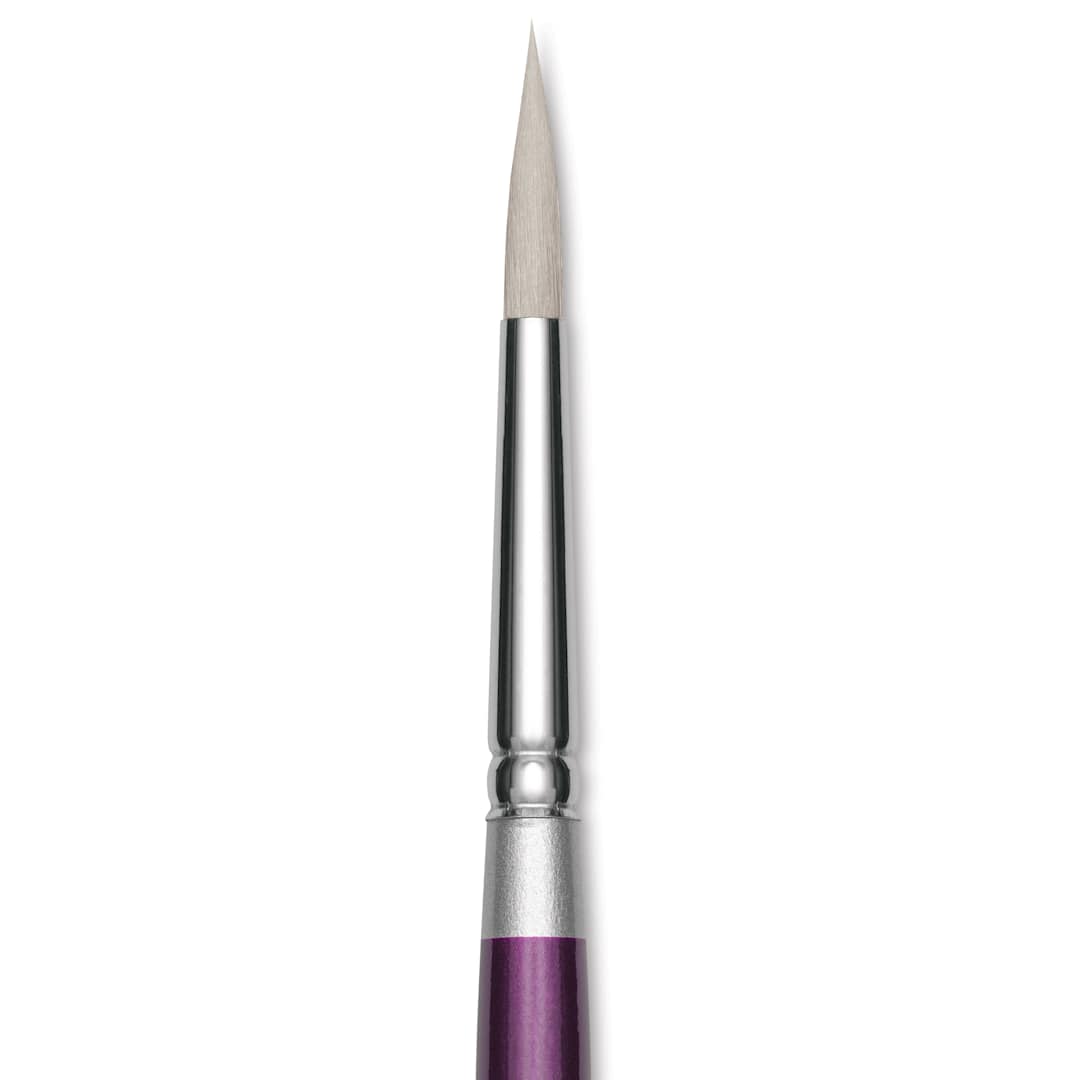 Open in modal - Silver Brush Silver Silk 88 Synthetic Brush - Short Handle, Ultra Round, Size 8, close-up