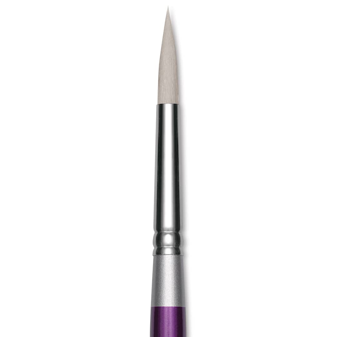 Open in modal - Silver Brush Silver Silk 88 Synthetic Brush - Short Handle, Ultra Round, Size 10, close-up