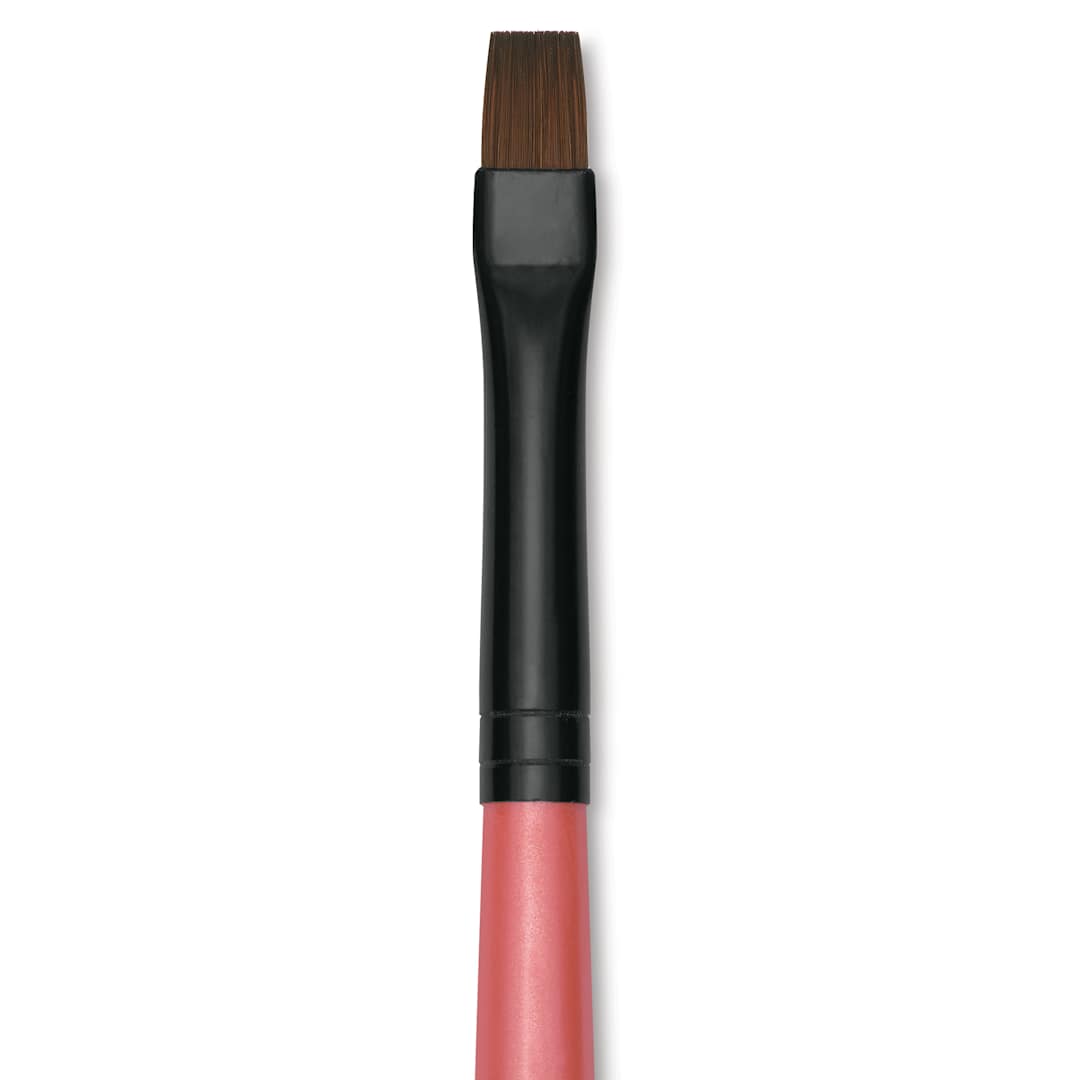 Open in modal - Dynasty Water Lily Watercolor Brush - Short Handle, Bright, Size 6, close-up
