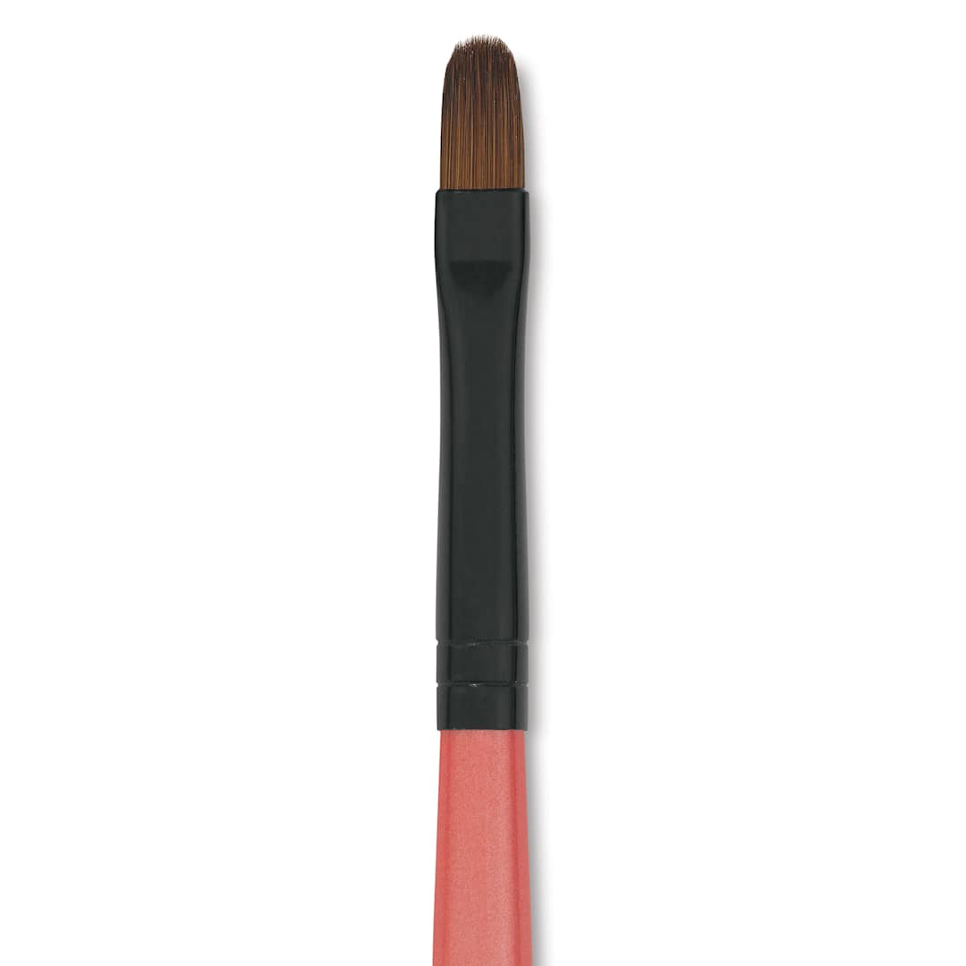 Open in modal - Dynasty Water Lily Watercolor Brush - Short Handle, Filbert, Size 6, close-up