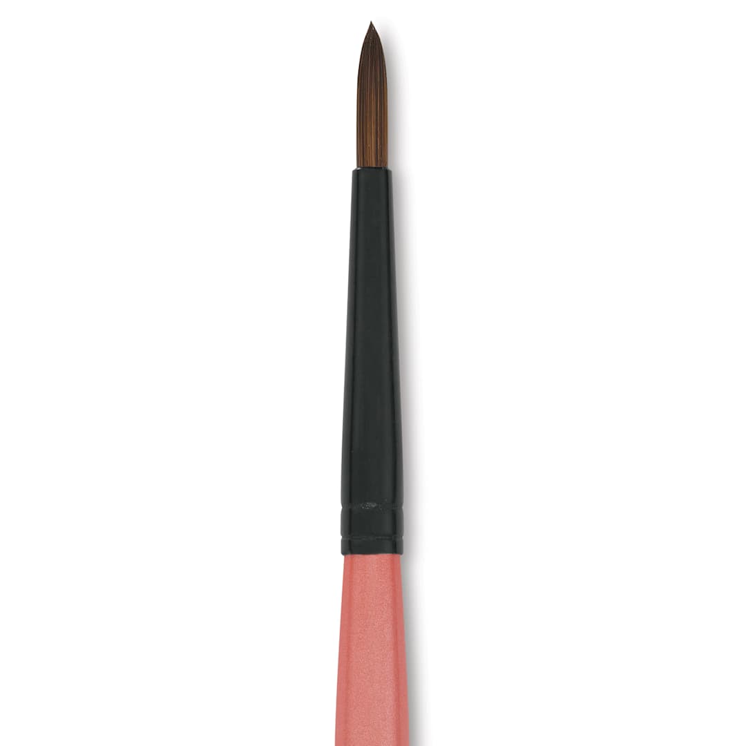 Open in modal - Dynasty Water Lily Watercolor Brush - Short Handle, Round, Size 3, close-up