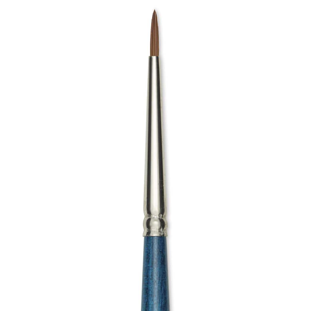 Open in modal - Silver Brush BelleAqua Brush - Round, Short Handle, Size 0, close-up