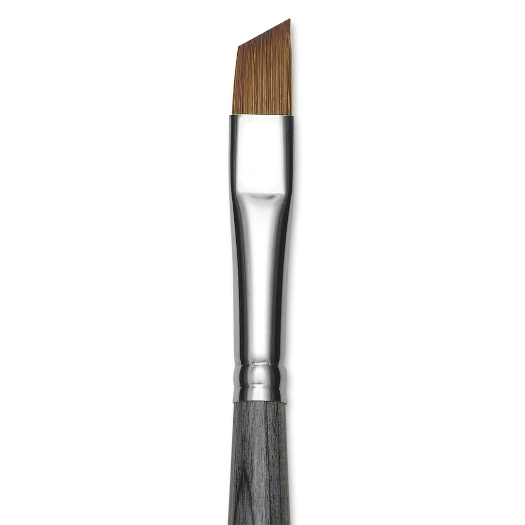 Open in modal - Da Vinci Colineo Synthetic Kolinsky Sable Brush - Slanted Edge, Size 8, Long Handle, close-up