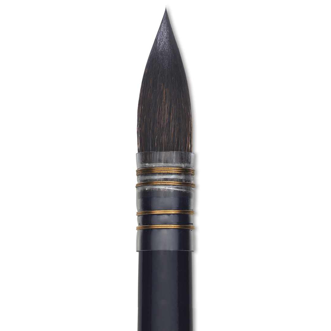 Open in modal - Da Vinci Cosmotop Sable Mix B Brush - Round Wash, Short Handle, Size 8, close-up