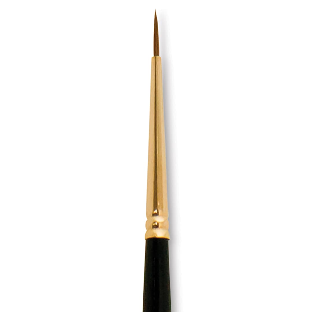 Open in modal - Silver Brush Renaissance Red Sable Brush - Round, Long Handle, Size 1 close up