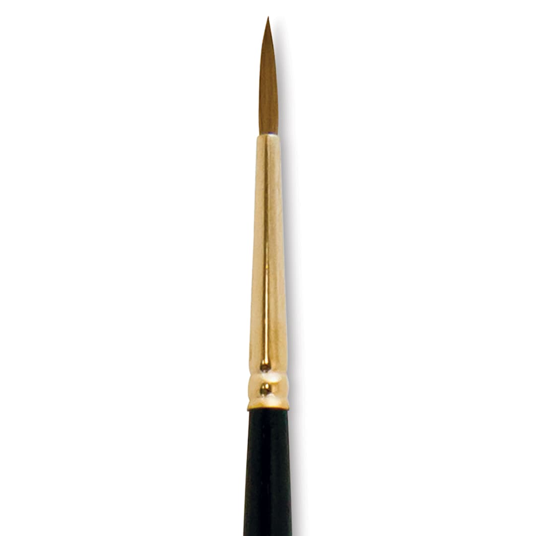 Open in modal - Silver Brush Renaissance Red Sable Brush - Round, Long Handle, Size 6 close up