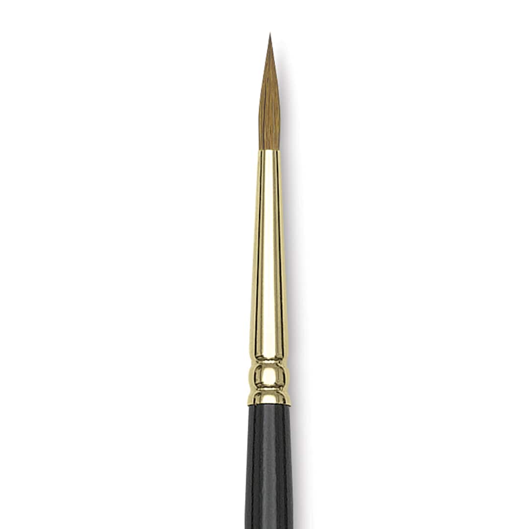 Open in modal - Silver Brush Renaissance Red Sable Brush - Round, Long Handle, Size 8 close up