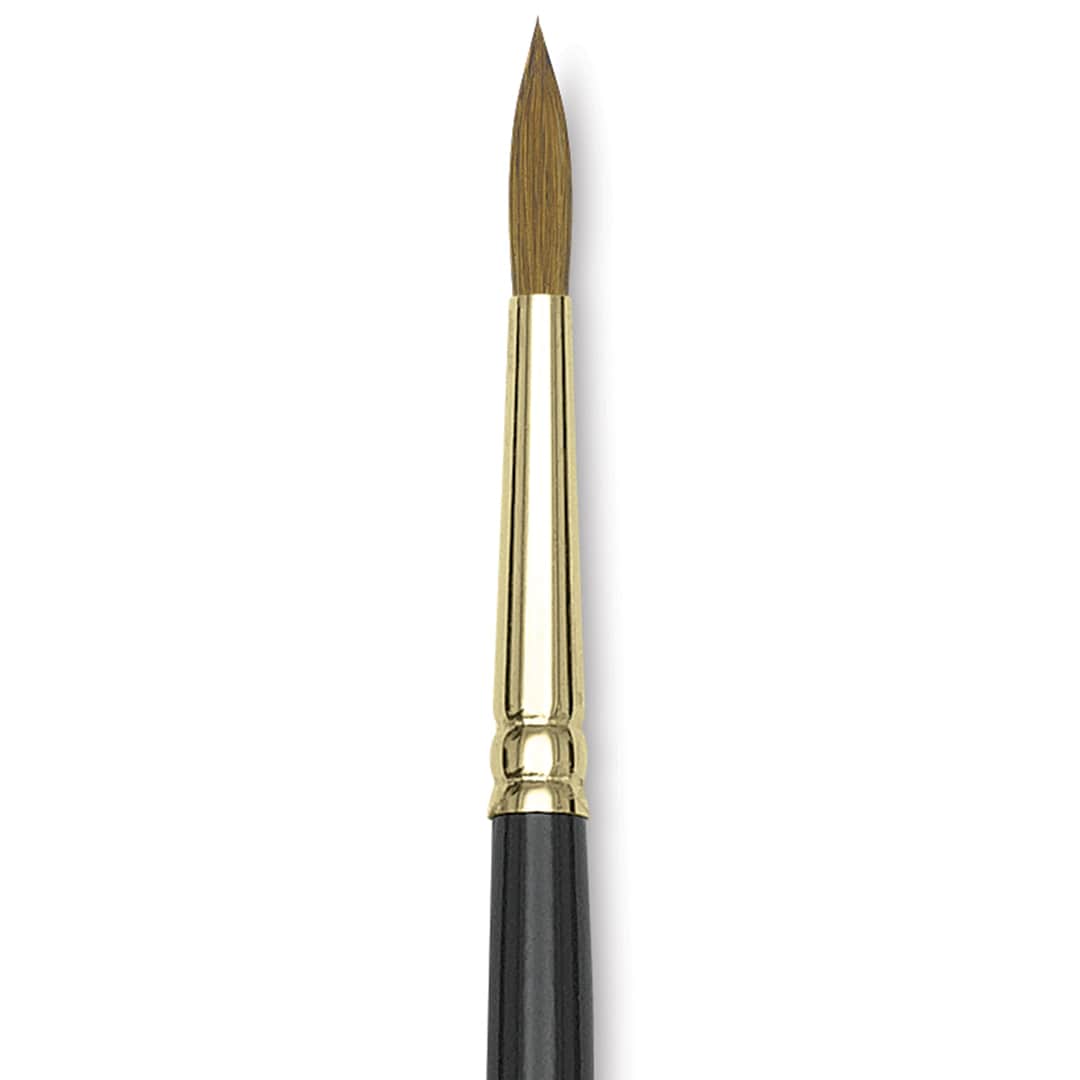 Open in modal - Silver Brush Renaissance Red Sable Brush - Round, Long Handle, Size 12 close up