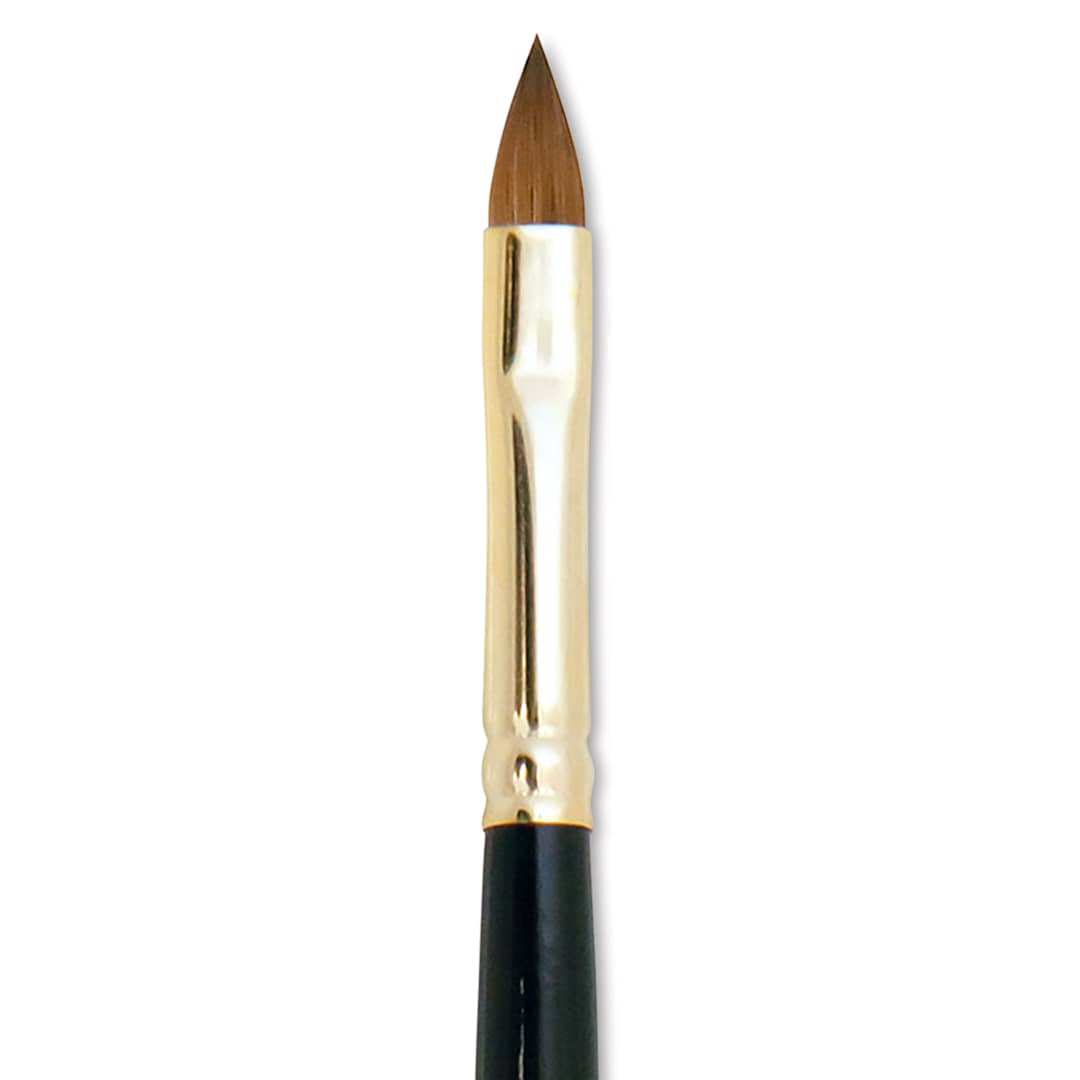 Open in modal - Silver Brush Renaissance Red Sable Brush - Cat's Tongue, Long Handle, Size 6 close up