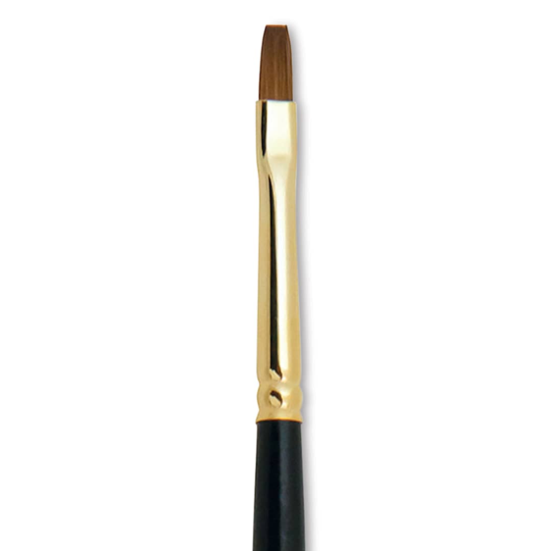 Open in modal - Silver Brush Renaissance Red Sable Brush - Bright, Long Handle, Size 0 close up