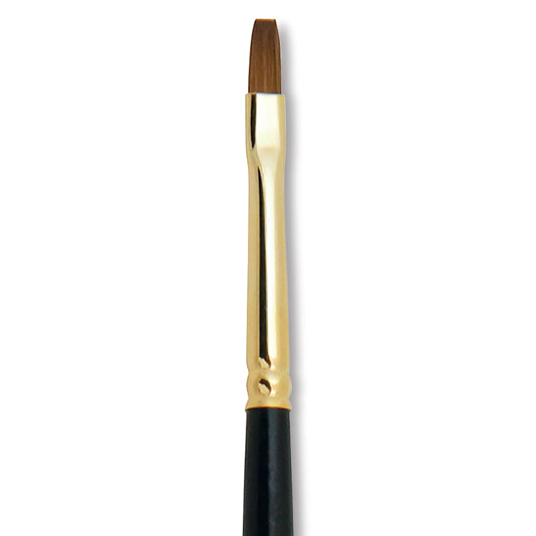 Open in modal - Silver Brush Renaissance Red Sable Brush - Bright, Long Handle, Size 1 close up