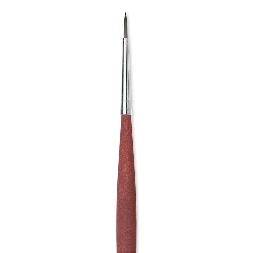 Open in modal - Da Vinci College Synthetic Brush - Round, Long Handle, Size 0 close up