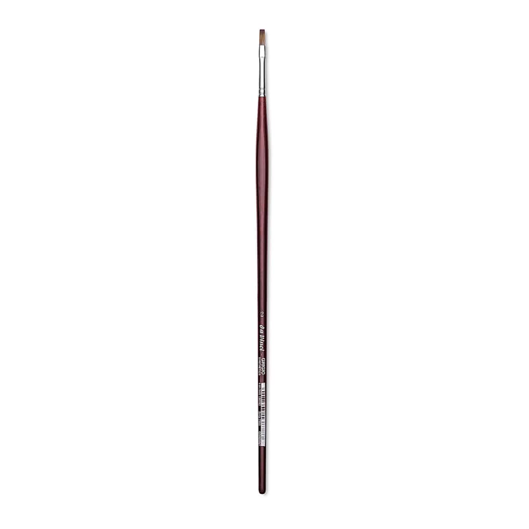 Open in modal - Da Vinci Grigio Synthetic Brush - Flat, Long Handle, Size 2