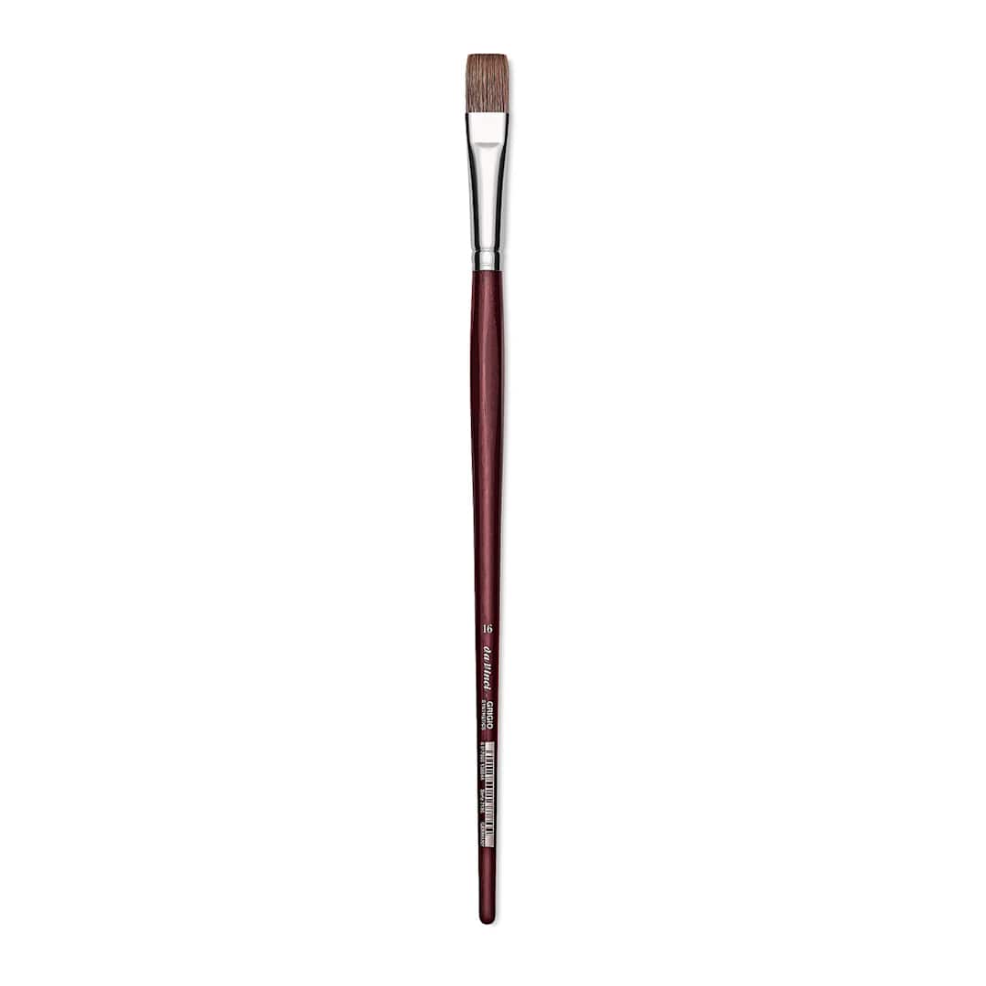 Open in modal - Da Vinci Grigio Synthetic Brush - Flat, Long Handle, Size 16
