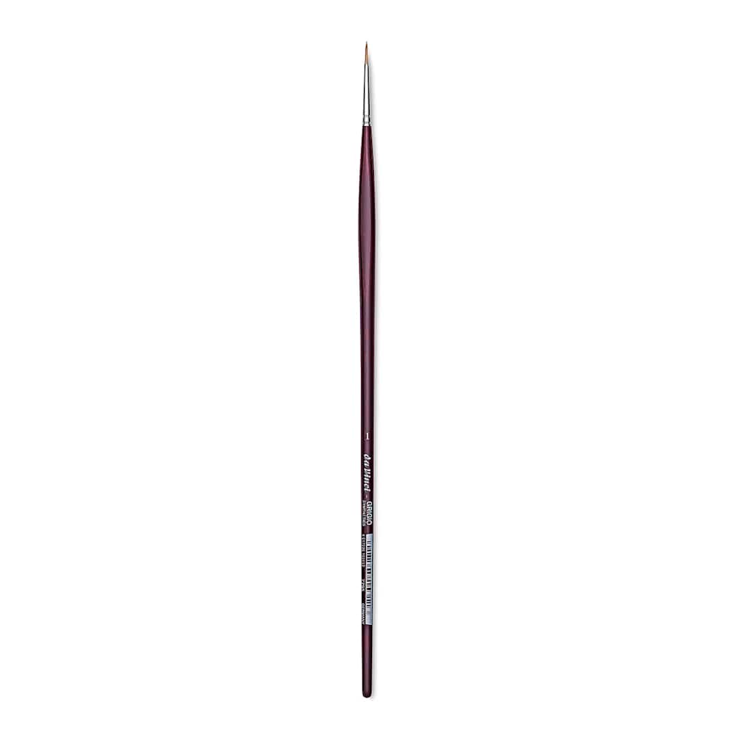 Open in modal - Da Vinci Grigio Synthetic Brush - Round, Long Handle, Size 1
