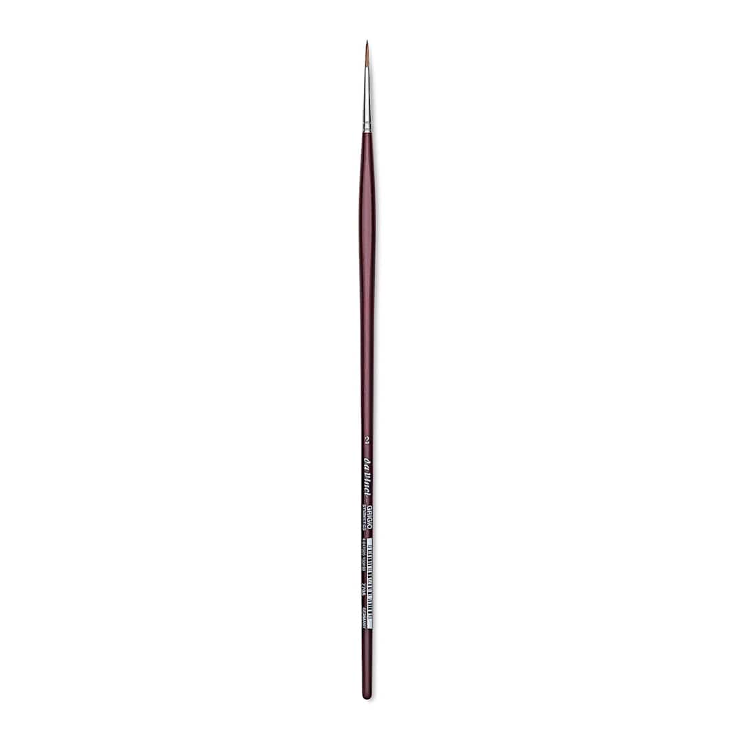 Open in modal - Da Vinci Grigio Synthetic Brush - Round, Long Handle, Size 2