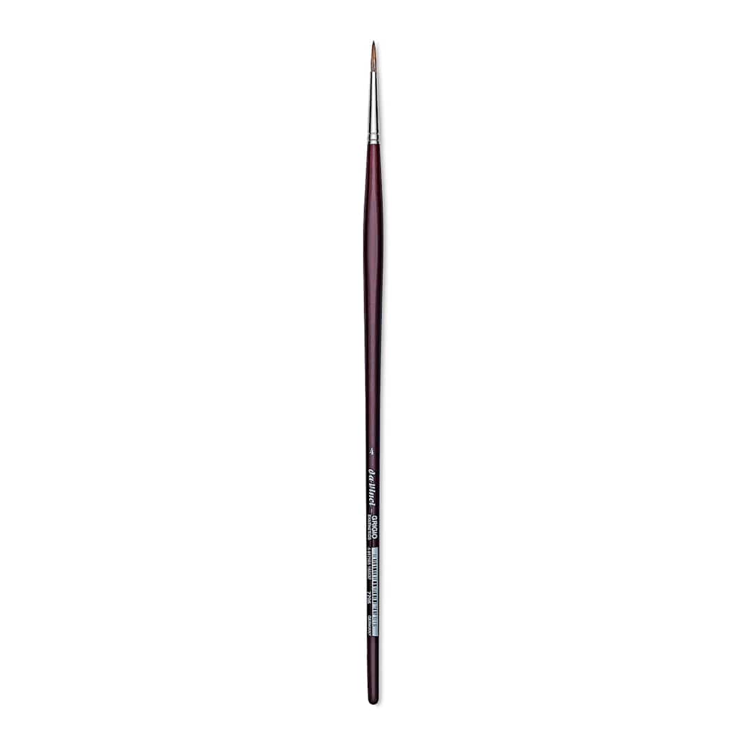 Open in modal - Da Vinci Grigio Synthetic Brush - Round, Long Handle, Size 4