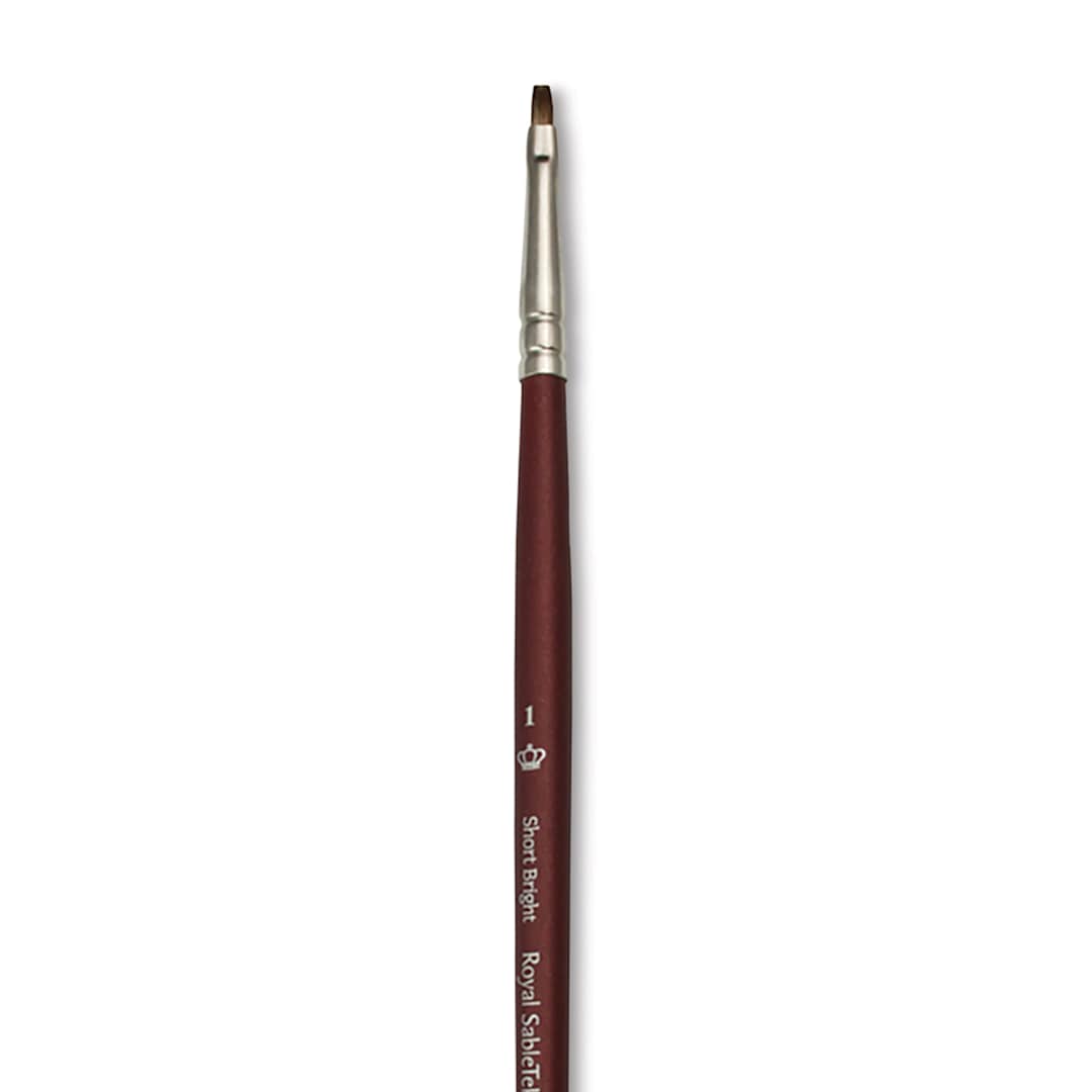 Open in modal - Royal & Langnickel SableTek Brush - Short Bright, Short Handle, Size 1