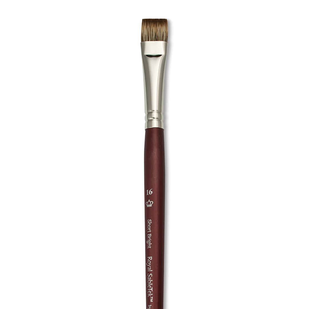 Open in modal - Royal & Langnickel SableTek Brush - Short Bright, Short Handle, Size 16