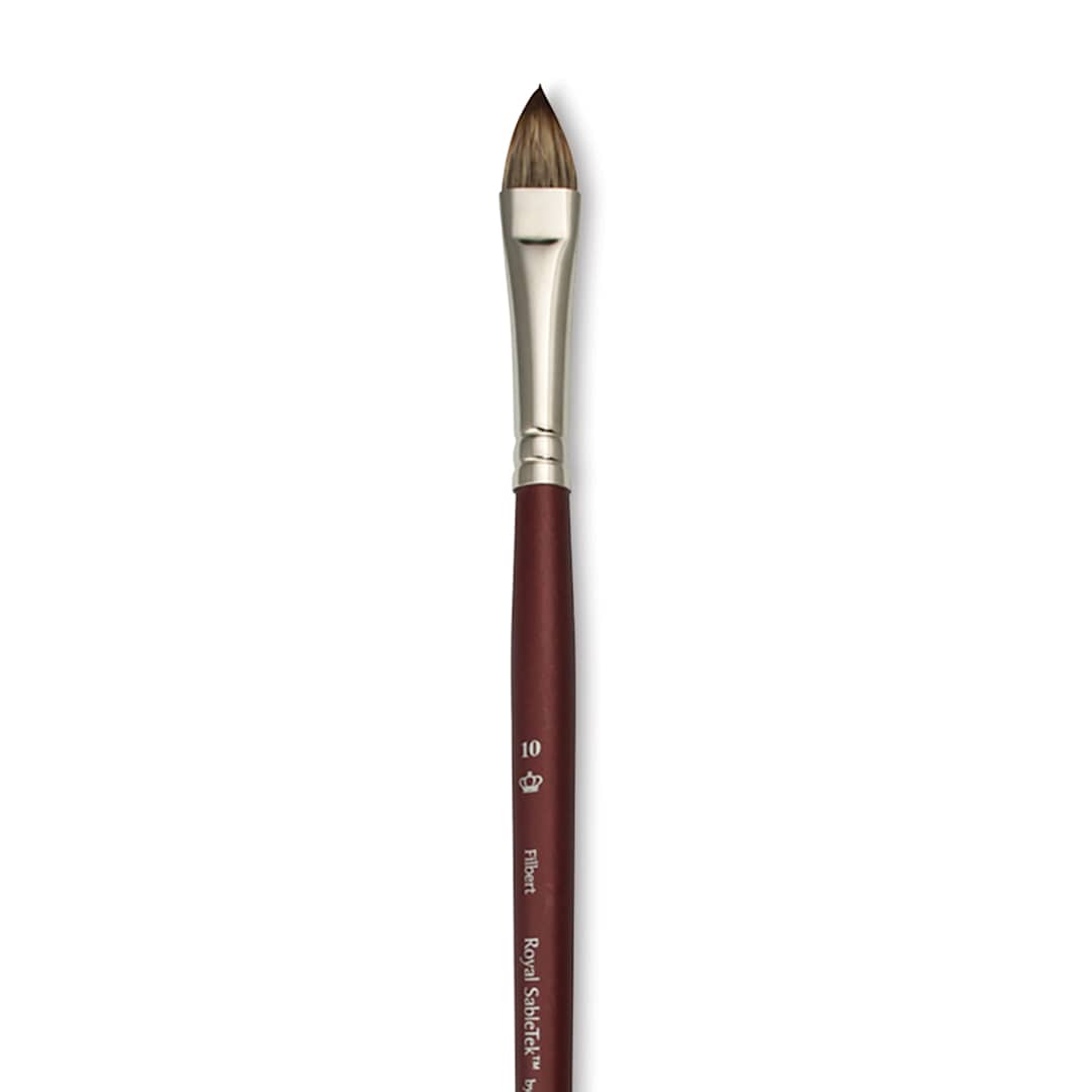 Open in modal - Royal & Langnickel SableTek Brush - Filbert, Short Handle, Size 10